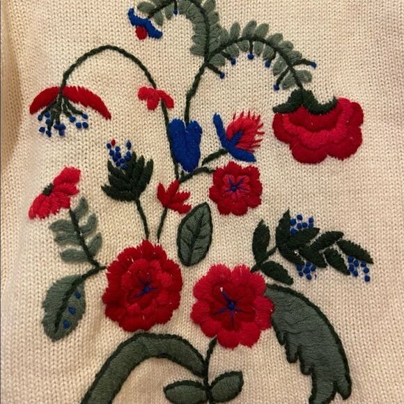 Pandora Pasha Knit Floral Vintage Crewneck Sweater - Picture 3 of 11